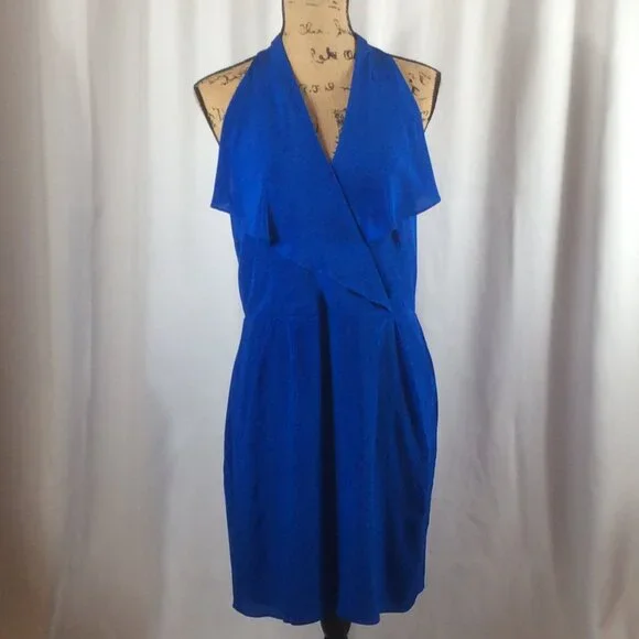 Greylin | Dresses | Greylin Royal Blue Silk Dress | Poshmark